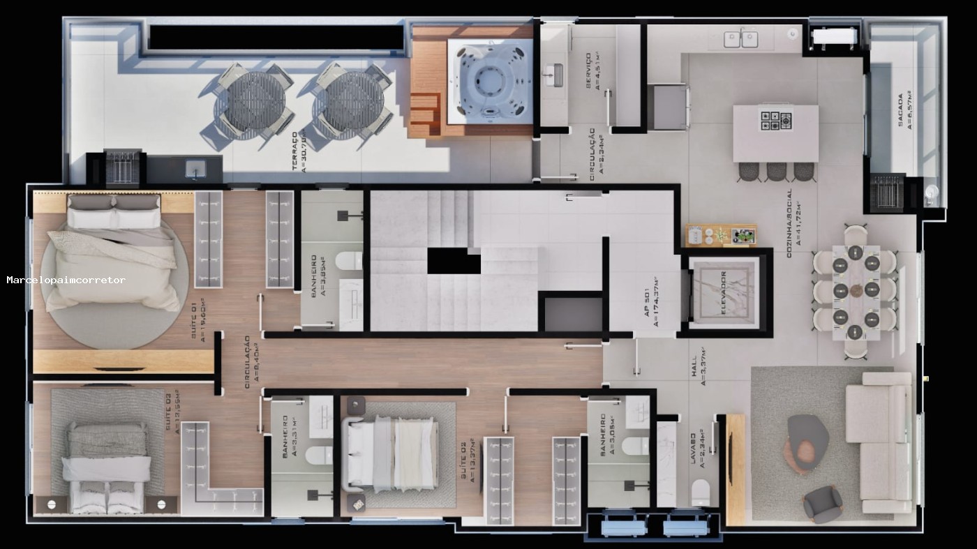 Apartamento para Venda em Palhoça, Centro, 3 dormitórios, 1 suíte, 2 banheiros, 1 vaga — foto 6