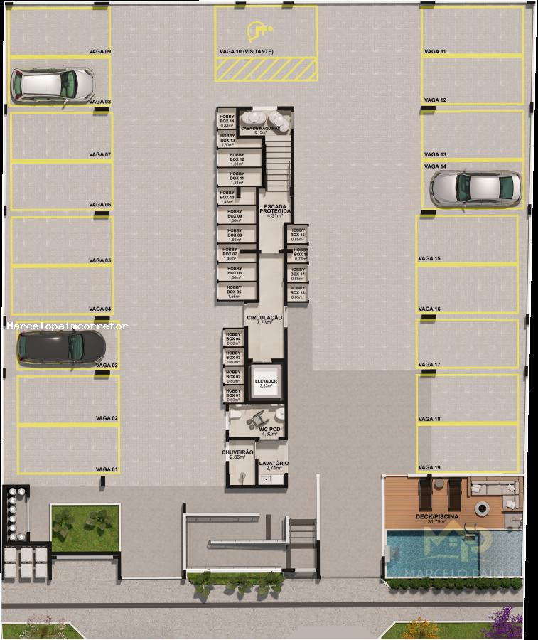 Apartamento para Venda em Palhoça, Pinheira (Ens Brito), 2 dormitórios, 1 suíte, 2 banheiros, 1 vaga — foto 7